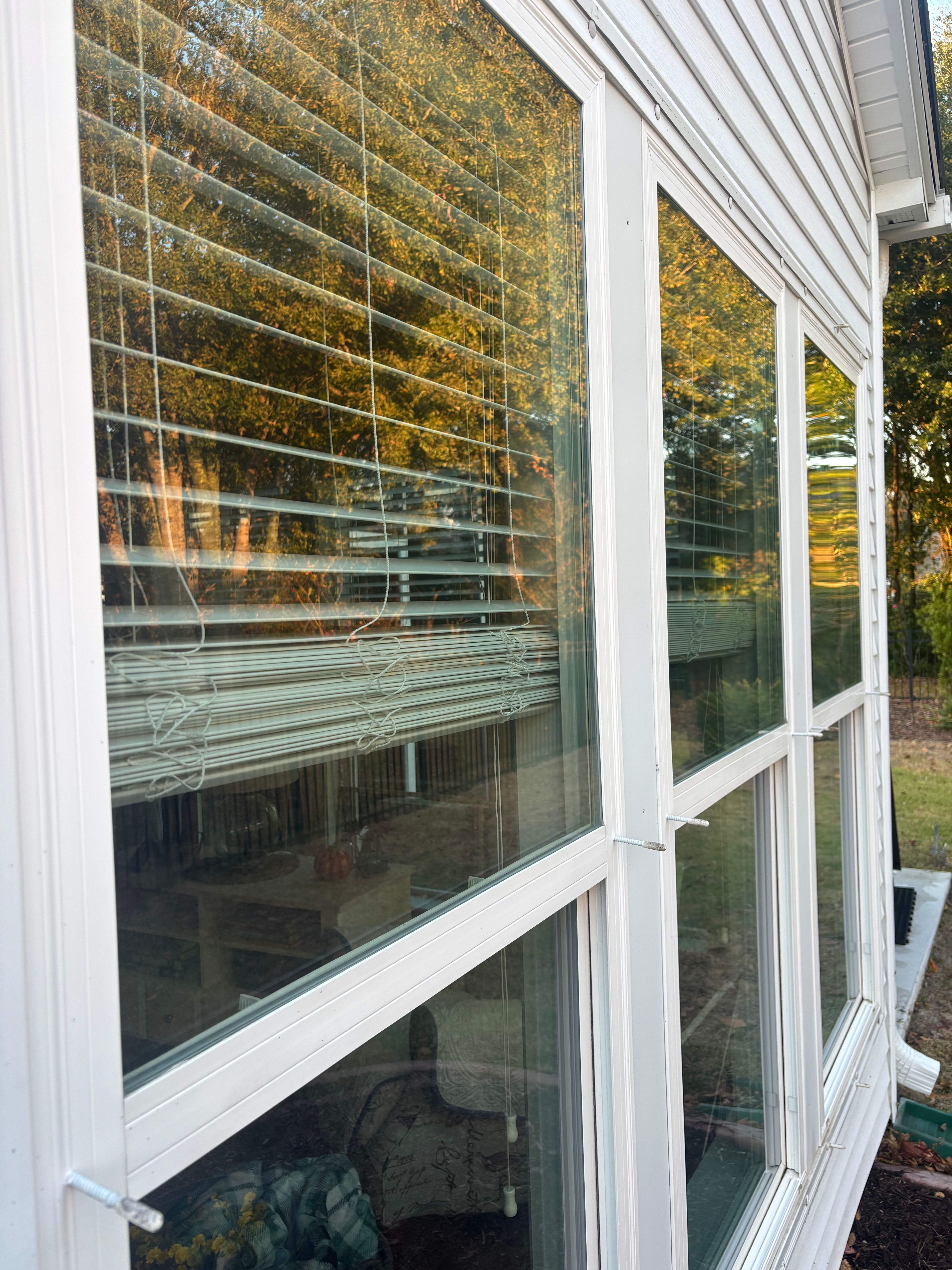 Frames, Sills, panes cleaned and the view fully restored.